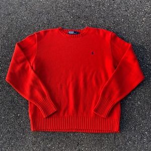 Vintage Polo Ralph Lauren Knit Sweater Large Burnt Orange